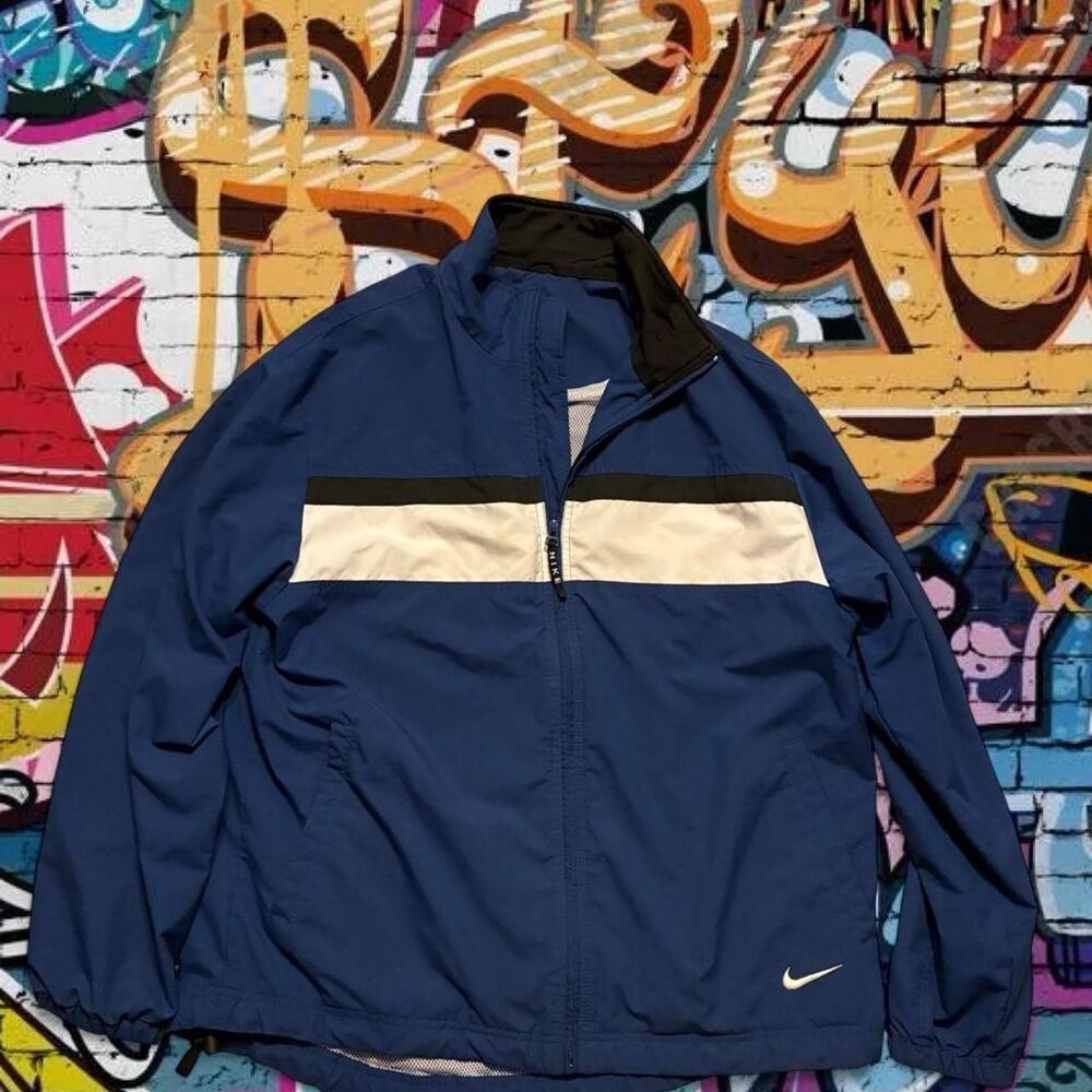 Nike Men's Blue and Navy Jacket